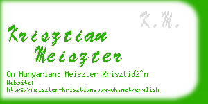 krisztian meiszter business card